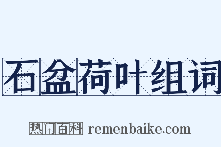 石盆荷叶组词是什么意思的图片